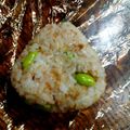 うめうさタン's cooksnap of when they made 手間なし　おにぎり　おかか★枝豆.