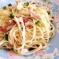 Masapo☆'s cooksnap of when they made さっぱり♪ささみとかいわれの梅鰹パスタ.