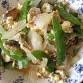 だいはるかぁちゃん's cooksnap of when they made ＊絹さやと新たまねぎの卵とじ＊.