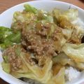 weeta_bix's cooksnap of when they made キャベツと挽き肉◎丼.