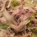 noanohaco's cooksnap of when they made 豚肉とレタス、玉葱のバター醤油炒め.