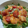 イエローバード's cooksnap of when they made エビチリとトマトの卵とじ丼.