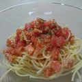 イエローバード's cooksnap of when they made ツルツルっと♪トマト明太子の冷たいパスタ.