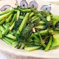 うまくできるか's cooksnap of when they made 簡単！春菊の塩にんにく炒め.