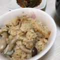 rilayumi's cooksnap of when they made ホタテときのこのたらこ炊き込みご飯☆.