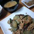 toiちゃん's cooksnap of when they made 父の懐かしの味ナスとキュウリの味噌炒め.