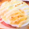 ぺっぺぺ72's cooksnap of when they made 目玉焼き♡トースト.