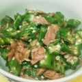 Vちぇりー's cooksnap of when they made 簡単オクラとツナのワサビ醤油和え.