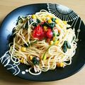 えま＊'s cooksnap of when they made ホウレン草たっぷりパスタ.
