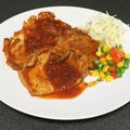 とと♂'s cooksnap of when they made ➏　ガッツリ☆でっかいポークチャップ　➏.