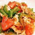 tama2012's cooksnap of when they made ゴーヤ、トマト、鶏ささみのサラダ.