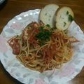 泉李†'s cooksnap of when they made 超簡単☆エビとトマトのスパゲッティ.