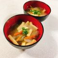 みぽぽ37's cooksnap of when they made 大根とにんじんのみそ汁.