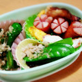 クック漣ちゃん's cooksnap of when they made 俺流！簡単…絹さやのおひたし.