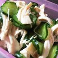 miyumiyuっち's cooksnap of when they made きゅうりとササミの梅肉入り酢の物.