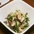 ぽんずー's cooksnap of when they made 簡単小鉢♡水菜と胡瓜のナムルサラダ.