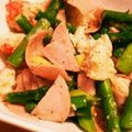 二児のママなヒロミ's cooksnap of when they made アスパラとハムとカニかまの炒め.