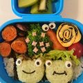 くまとこぐまとねこ's cooksnap of when they made ケロケロ♪カエルちゃんツインズ＊キャラ弁.