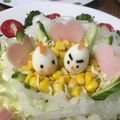 わたぴょんママ's cooksnap of when they made ウズラの卵サラダでラブラブにわとりさん.