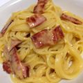 しゅふれ's cooksnap of when they made 簡単！必見！本格クリーミーなカルボナーラ.
