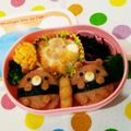 kazupooh77's cooksnap of when they made キャラ弁＊簡単♪ハムステーキくまさん弁当.