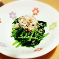 クック漣ちゃん's cooksnap of when they made ほうれん草の柚子胡椒マヨ和え♪.