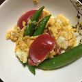 anemonenan's cooksnap of when they made スナップエンドウ☆トマトの玉子炒め.