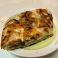 まりりんぺ's cooksnap of when they made 餃子の皮で豚肉チーズミルフィーユガレット.