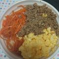 marinesno5's cooksnap of when they made カラフル三色♪鶏そぼろ丼.