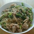 ひーちゃんママ♪'s cooksnap of when they made おつゆまで美味しく☆豚&小松菜&春雨炒め.