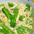 max4995's cooksnap of when they made えのき茸と絹さやの卵とじ.