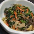 きらり流れ星's cooksnap of when they made 油揚げと蒟蒻のホウレン草の胡麻和え.
