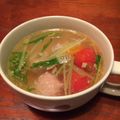 料理いちねんせい's cooksnap of when they made 餃子のタネの残りでもう一品！中華スープ.