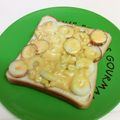 龍青空ママ's cooksnap of when they made ちくわとコーンマヨトーストチーズのせ.