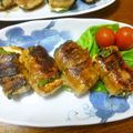 B子chan's cooksnap of when they made 【焼き鳥屋の裏メニュー】豆腐の豚バラ巻き.