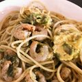 トリノオリンピック☆'s cooksnap of when they made えびとアボカドのジェノベーゼ風パスタ.