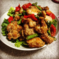 りかにょぽ's cooksnap of when they made 唐揚げと夏野菜のスゴだれ和え.