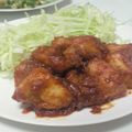 オレンジ・ペコー's cooksnap of when they made ✿ピリ辛エスニック風から揚げ✿.