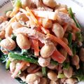 美猫0120's cooksnap of when they made 大豆が美味しいツナマヨほうれん草サラダ.