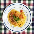 Nonnco08's cooksnap of when they made 生トマトと溶けるチーズのスパゲティ.