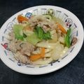 碧きりん's cooksnap of when they made 麺つゆでシャキシャキレタスの焼きうどん♪.