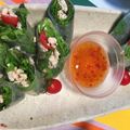 Keiopen's cooksnap of when they made タイの鶏ひき肉・ハーブの生春巻き.