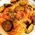 のぞみぞの's cooksnap of when they made ナスとベーコンのトマトパスタ.