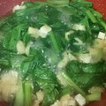 そうすけたん's cooksnap of when they made 白だしだけで簡単☆小松菜と油揚げの煮浸し.