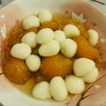 ハッピィ0730's cooksnap of when they made びわのシロップ煮でフルーツ白玉.