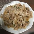 そうたん♡こうたん's cooksnap of when they made 豚肉のチーズ醤油炒め♪with大葉.