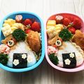ukiao's cooksnap of when they made おにぎりの上のくまちゃん＊キャラ弁.
