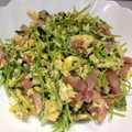 えぞー's cooksnap of when they made 豆苗とベーコンのあっさり卵炒め.