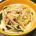 fuji_ba's cooksnap of when they made 鮭とほうれん草のクリームパスタ.
