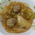 acchiあちこ's cooksnap of when they made 白菜と肉だんごのスープ煮。くずきり入り.
